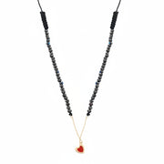 Heart Red Onyx Choker