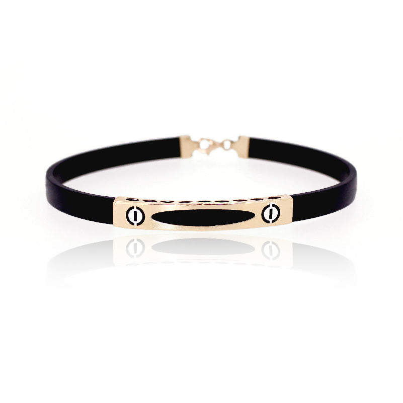 Rubber Gold Bracelet